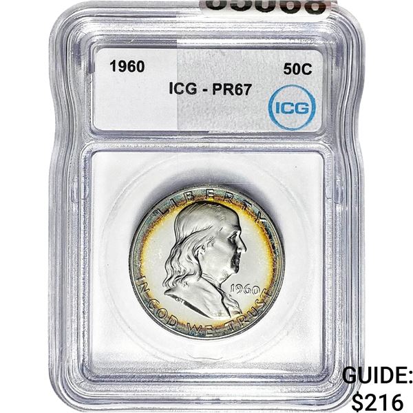 1960 Franklin Half Dollar ICG PR67