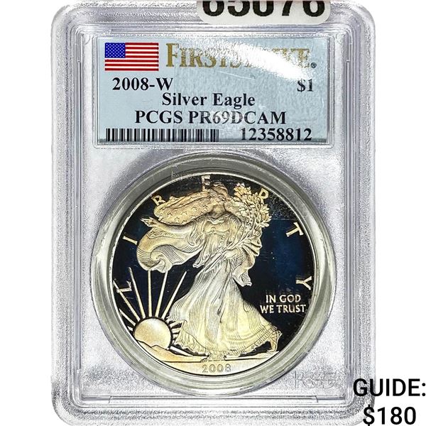 2008-W $1 Silver Eagle PCGS PR69 DCAM