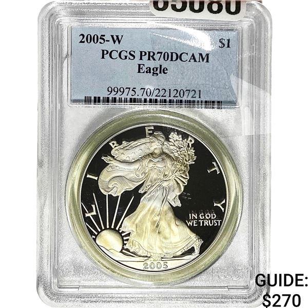 2005-W $1 Silver Eagle PCGS PR70 DCAM