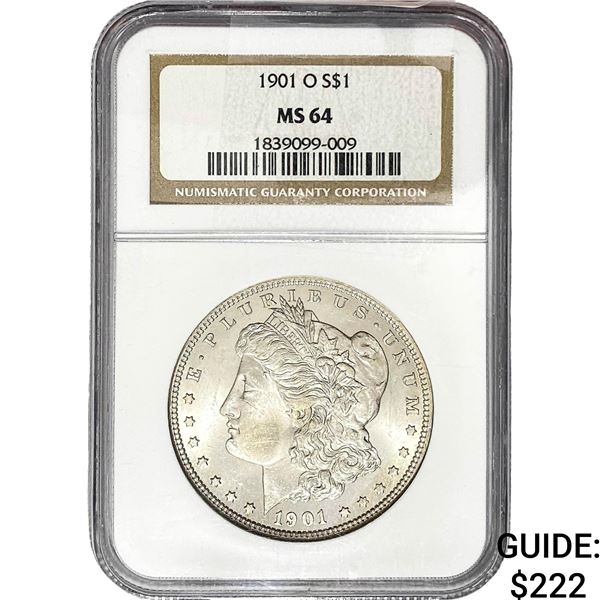 1901-O Morgan Silver Dollar NGC MS64