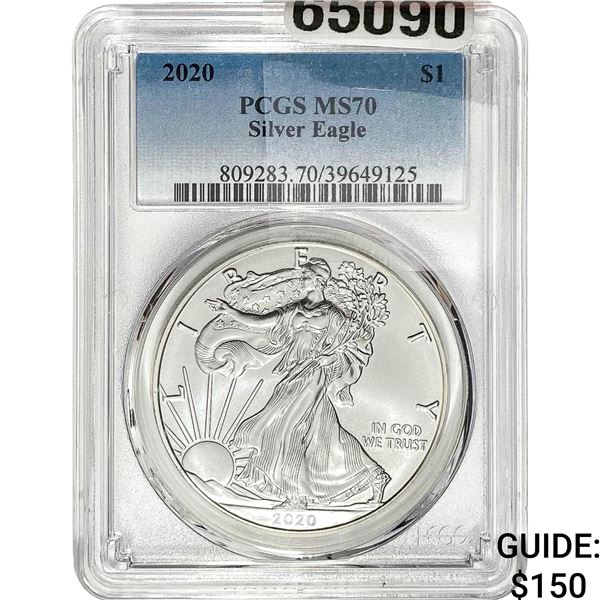 2020 $1 Silver Eagle PCGS MS70
