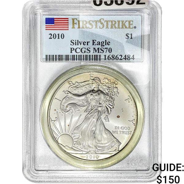 2010 $1 Silver Eagle PCGS MS70