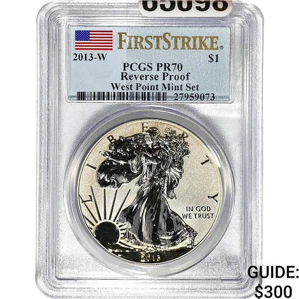 2013-W $1 Silver Eagle PCGS PR70 Rev Pro