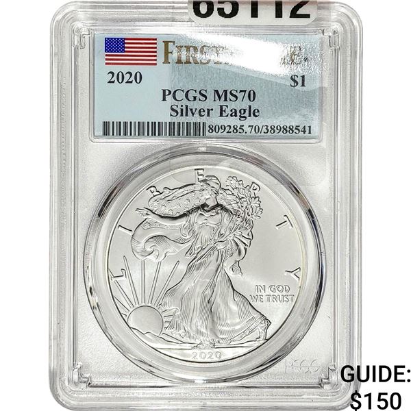 2020 $1 Silver Eagle PCGS MW70