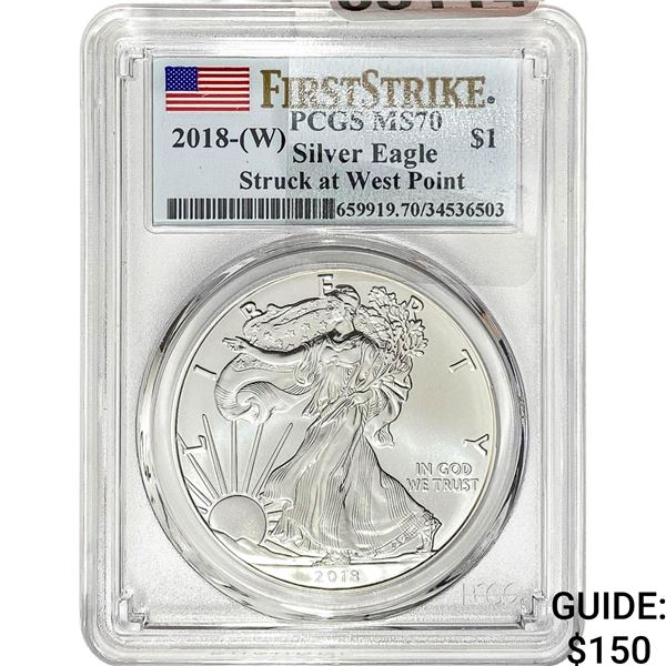 2018-W $1 Silver Eagle PCGS MS70