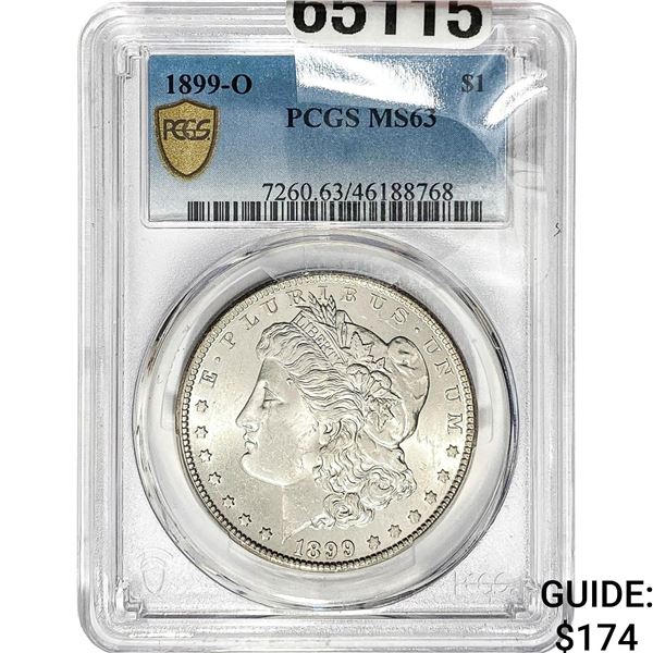 1899-O Morgan Silver Dollar PCGS MS63