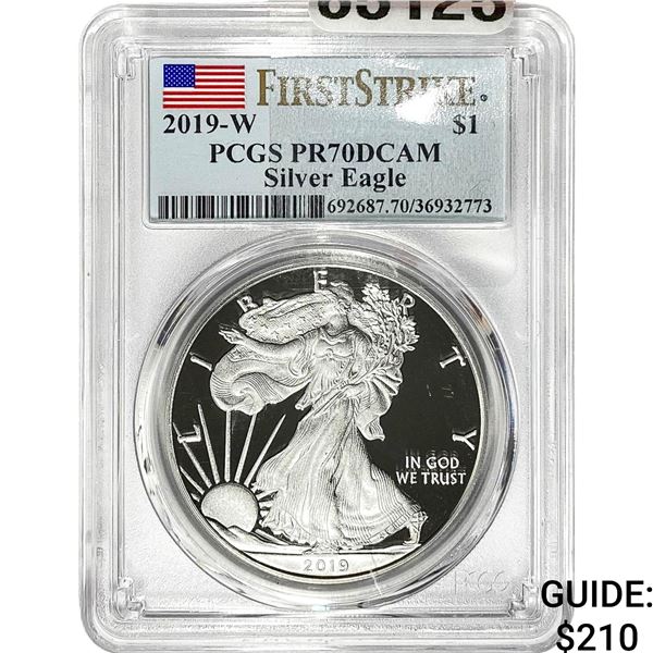 2019-W $1 Silver Eagle PCGS PR70 DCAM