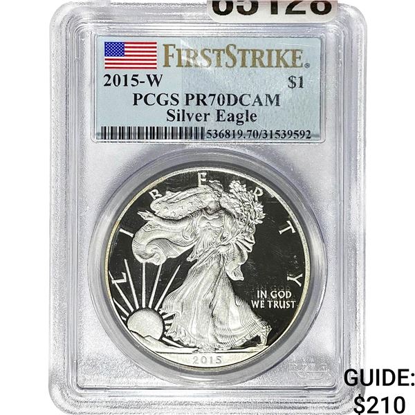 2015-W $1 Silver Eagle PCGS PR70 DCAM
