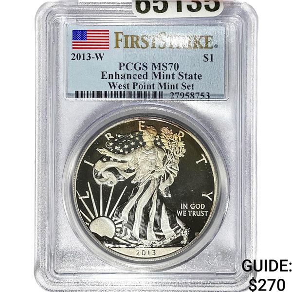 2013-W $1 Silver Eagle PCGS ENHANCED MS70