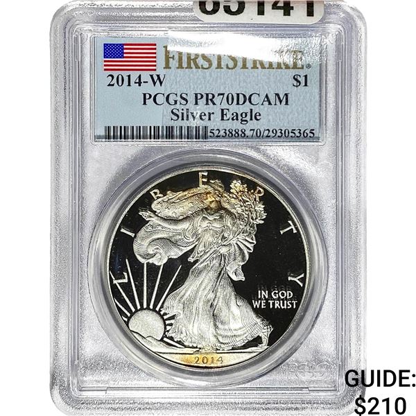 2014-W $1 Silver Eagle PCGS PR70 DCAM