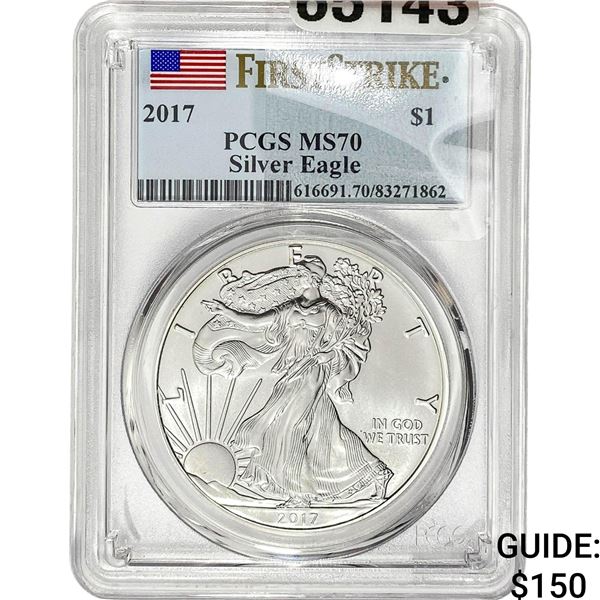 2017 $1 Silver Eagle PCGS MS70