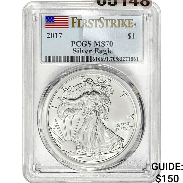 2017 $1 Silver Eagle PCGS MS70