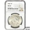 Image 1 : 1923 Silver Peace Dollar NGC MS63