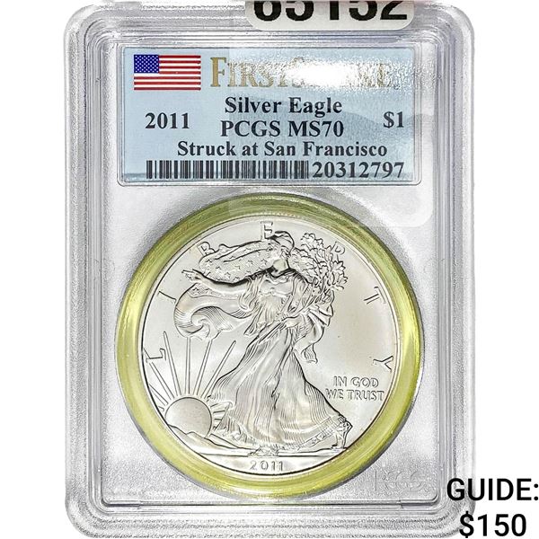 2011 $1 Silver Eagle PCGS MS70