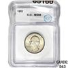 1951 Washington Silver Quarter ICG MS66