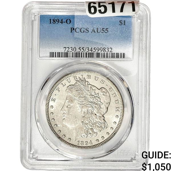 1894-O Morgan Silver Dollar PCGS AU55