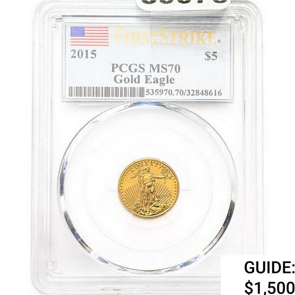 2015 $5 Gold Eagle PCGS MS70