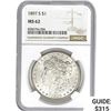 Image 1 : 1897-S Morgan Silver Dollar NGC MS62