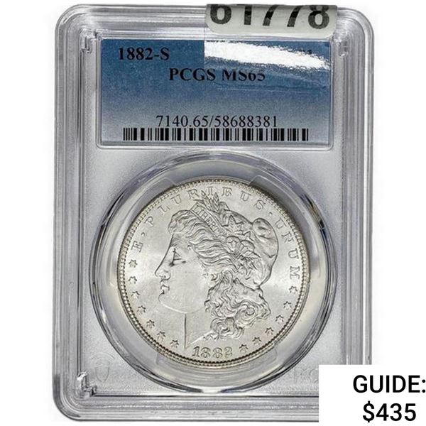 1882-S Morgan Silver Dollar PCGS MS65
