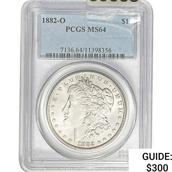 1882-O Morgan Silver Dollar PCGS MS64
