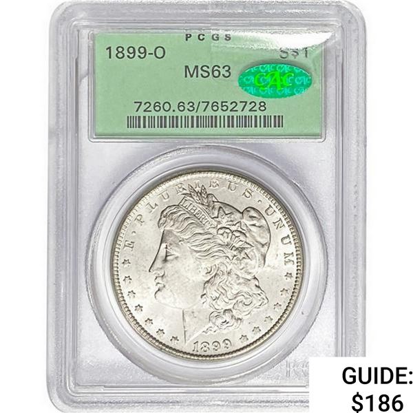 1899-O CAC Morgan Silver Dollar PCGS MS63
