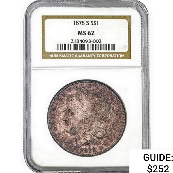 1878-S Morgan Silver Dollar NGC MS62