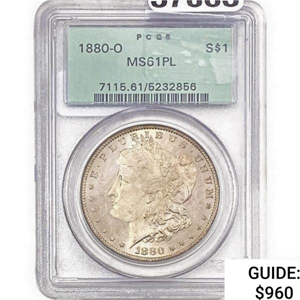 1880-O Morgan Silver Dollar PCGS MS61 PL