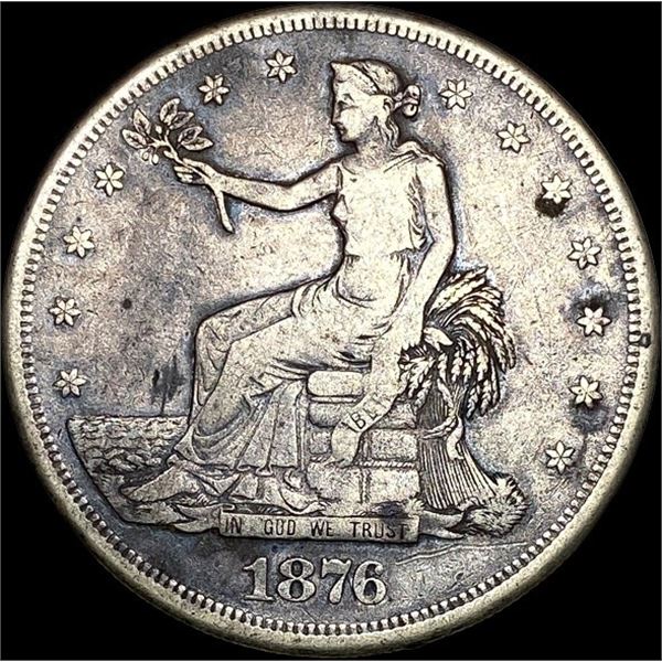 1876-CC Silver Trade Dollar LIGHTLY CIRCULATED