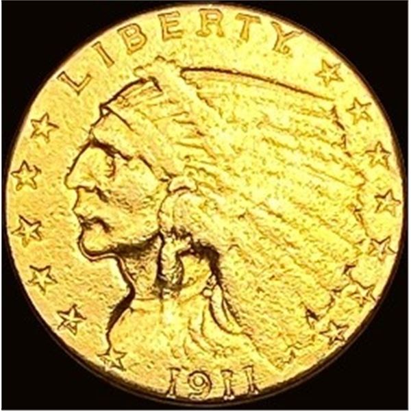 1911 Indian Head $2.50 Gold Quarter Eagle HIGH GRADE