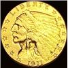 Image 1 : 1911 Indian Head $2.50 Gold Quarter Eagle HIGH GRADE