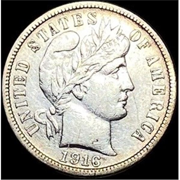 1916-S Silver Barber Dime CLOSELY UNCIRCULATED