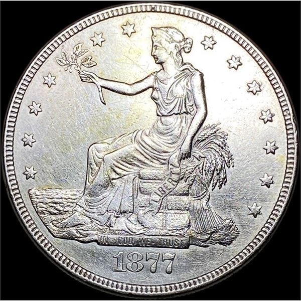 1877 Silver Trade Dollar CLOSELY UNCIRCULATED