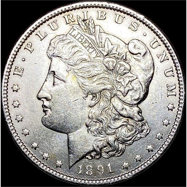 1891 Silver Morgan Dollar CLOSELY UNCIRCULATED