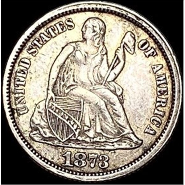 1873 Seated Liberty Dime CLOSELY UNCIRCULATED