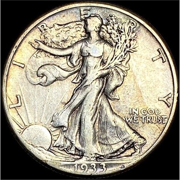 1933-S Silver Walking Liberty Half Dollar NEARLY UNCIRCULATED