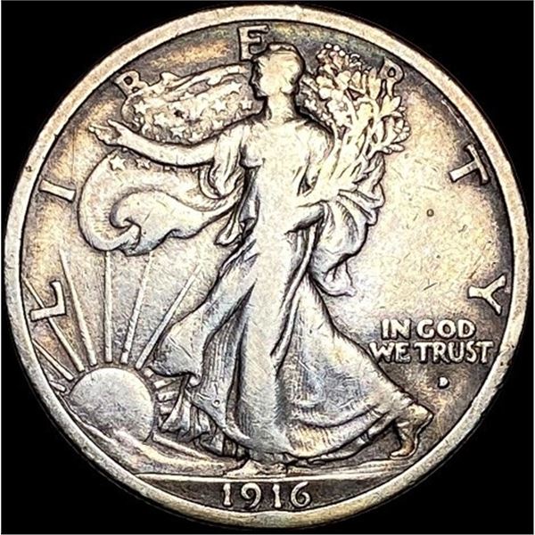 1916-D Walking Liberty Half Dollar NICELY CIRCULATED