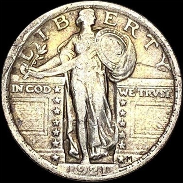 1921 Silver Standing Liberty Quarter LIGHTLY CIRCULATED