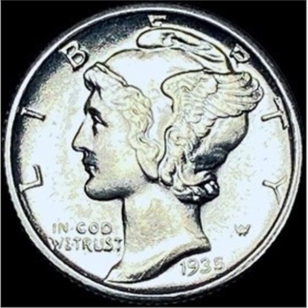 1935-D Silver Mercury Dime CHOICE BU