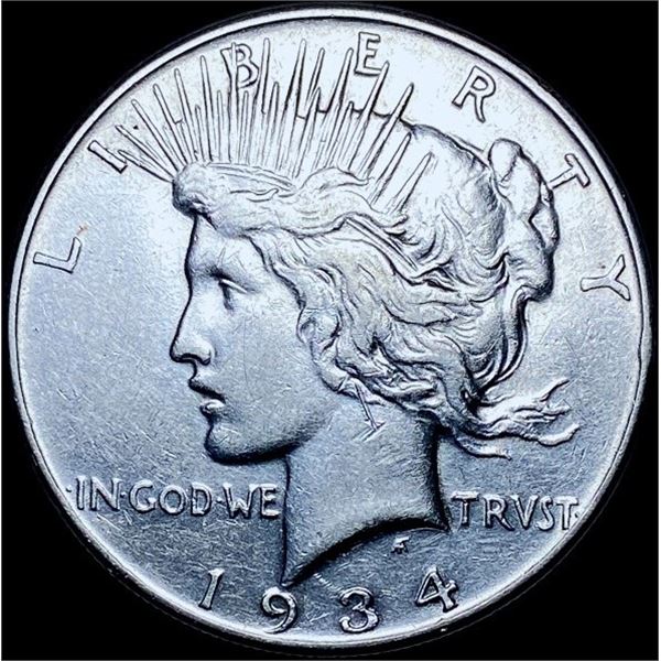 1934 Silver Peace Dollar CHOICE AU