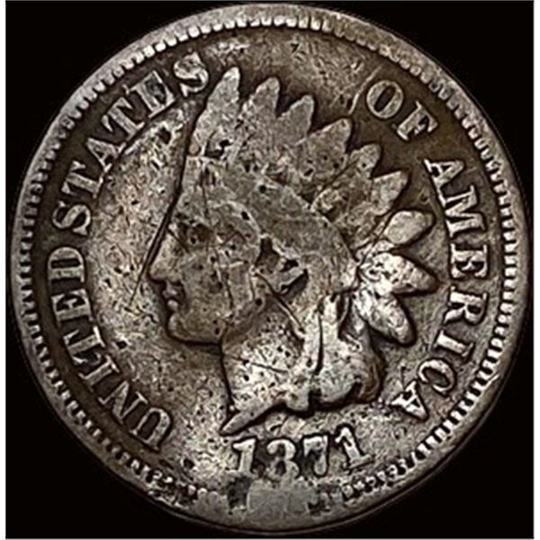 1871 Indian Head Cent LIGHTLY CIRCULATED