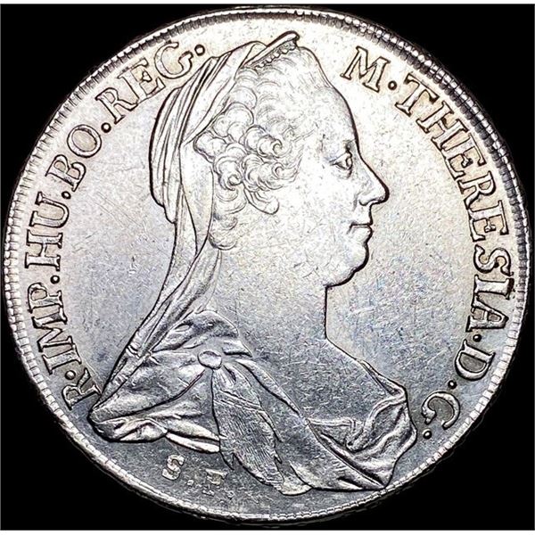 1780 Silver Maria Theresa Thaler ABOUT UNCIRCULATED