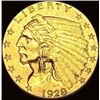 Image 1 : 1928 Indian Head Gold $2.5 Quarter Eagle CHOICE BU