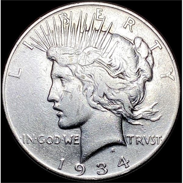 1934 Silver Peace Dollar NEARLY UNCIRCULATED