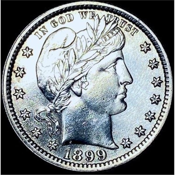 1899 Silver Barber Quarter SUPERB GEM BU