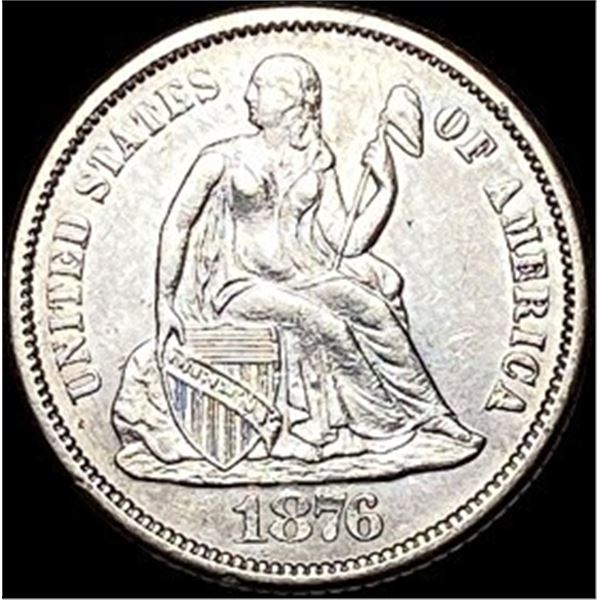 1876-S Silver Seated Liberty Dime UNCIRCULATED