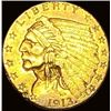 Image 1 : 1913 Indian Head Gold $2.50 Quarter Eagle CLOSELY UNCIRCULATED
