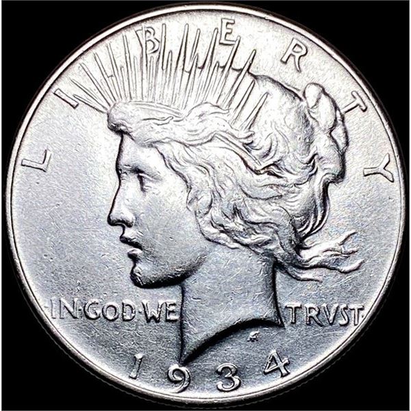 1934 Silver Peace Dollar NEARLY UNCIRCULATED