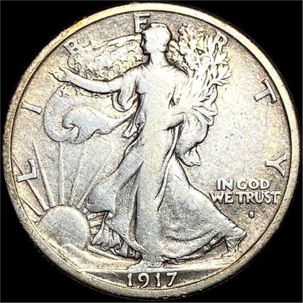 1917-S Walking Liberty Half Dollar LIGHTLY CIRCULATED
