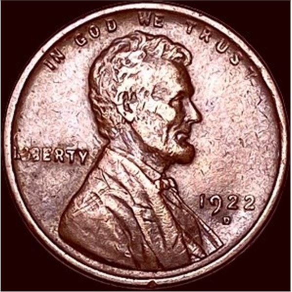 1922-D Lincoln Wheat Cent CHOICE AU