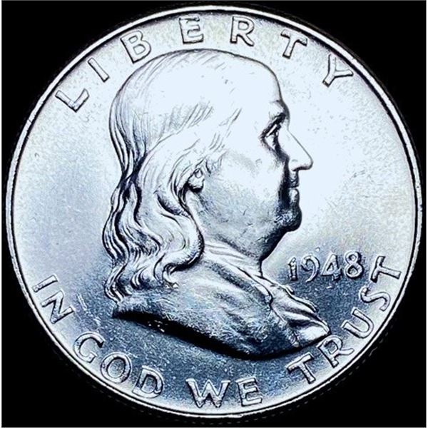 1948 Franklin Silver Half Dollar SUPERB GEM BU